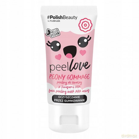 Floslek PeelLove Peeling do twarzy z kwasami AHA Peony Gommage 75 ml