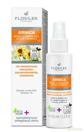 Floslek Pharma Arnica Spray na rozszerzone naczynka,zaczerwienienia i zasinienia 100 ml