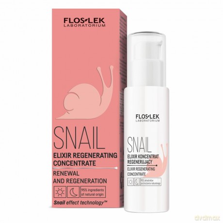Floslek Snail Elixir - Koncentrat regenerujący na dzień i noc 30 ml