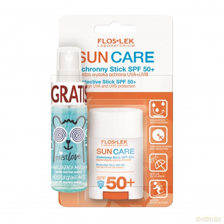 Floslek Sun Care Sztyft ochronny punktowy SPF50 16g + mgiełka gratis