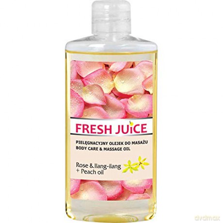 Fresh Juice Pielęgnacyjny Olejek do masażu Rose & Ilang Ilang+Peach Oil 150 ml