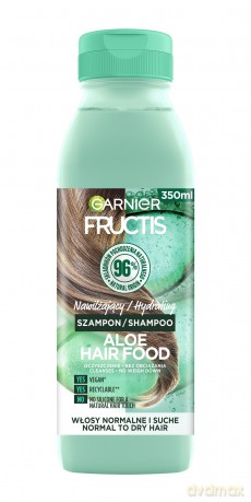 Fructis Hair Food Aloe Szampon nawilżający do włosów normalnych i suchych 350 ml