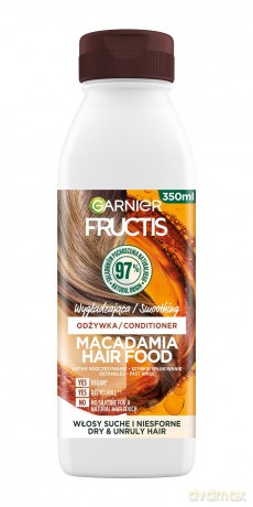 Fructis Hair Food Macadamia Odżywka wygładzająca do włosów suchych i niesfornych 350 ml
