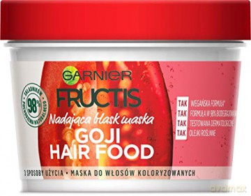 Fructis Hair Food Maska do włosów nadająca blask Goji 390 ml