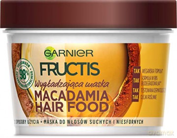 Fructis Hair Food Maska do włosów wygładzająca Macadamia 390 ml