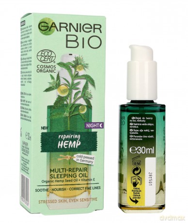 Garnier BIO Multi-naprawczy Olejek do twarzy na noc Reparing Hemp 30 ml