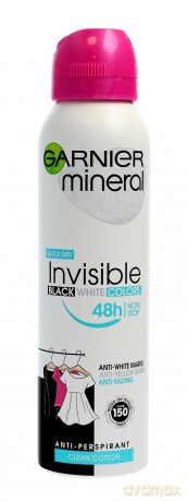 Garnier Mineral Dezodorant w sprayu 48H Invisible Clean Cotton 150 ml