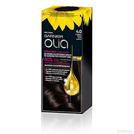 Garnier Olia Farba do włosów nr 4.0 Ciemny Brąz 1op.