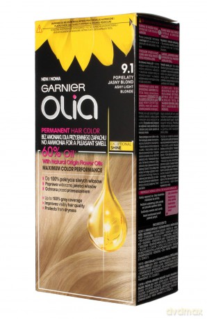 Garnier Olia Farba do włosów nr 9.1 Popielaty Jasny Blond 1op.