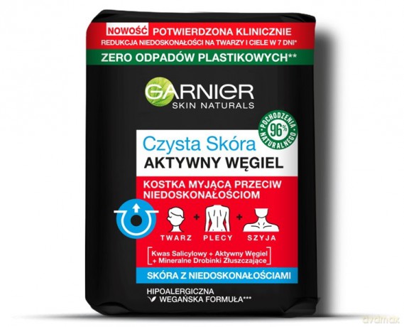 Garnier Skin Naturals Czysta Skóra Aktywny Węgiel Kostka myjąca przeciw niedoskonałościom 100g