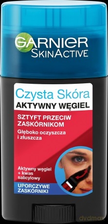 Garnier Skin Naturals Czysta Skóra Aktywny Węgiel Sztyft przeciw zaskórnikom 50 ml