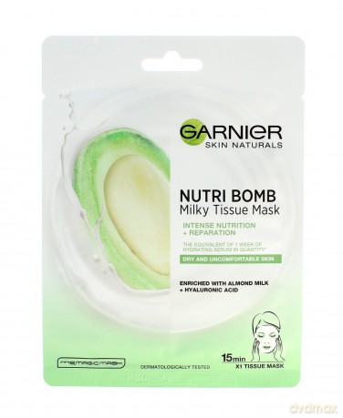Garnier Skin Naturals Maseczka na tkaninie odżywczo-odbudowująca Nutri Bomb 1szt