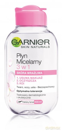 Garnier Skin Naturals Płyn micelarny 3w1 - skóra wrażliwa 100 ml