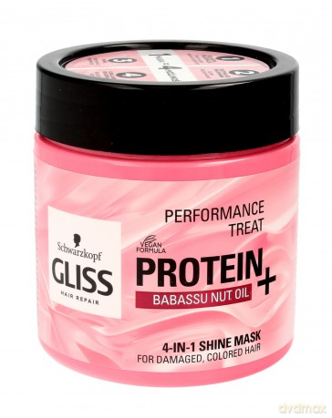 Gliss Hair Repair Protein+ Maska do włosów 4in1 nabłyszczająca Babassu Nut Oil 400 ml