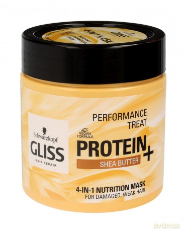 Gliss Hair Repair Protein+ Maska do włosów 4in1 odżywcza Shea Butter 400 ml