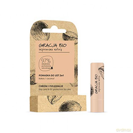 Gracja BIO Pomadka ochronna do ust 2w1 Kokos 5g