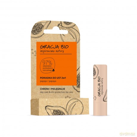 Gracja BIO Pomadka ochronna do ust 2w1 Papaja 5g