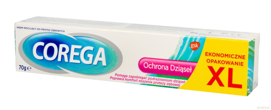 GSK Corega Krem do mocowania protez zębowych - Ochrona Dziąseł 70g