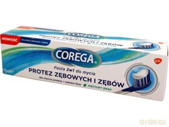 GSK Corega Pasta 2w1 do mycia protez zębowych i zębów 75 ml