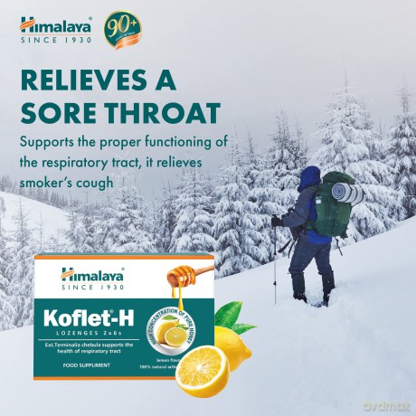 Himalaya Koflet - H Pastylki do ssania cytrynowe - suplement diety 2x6szt
