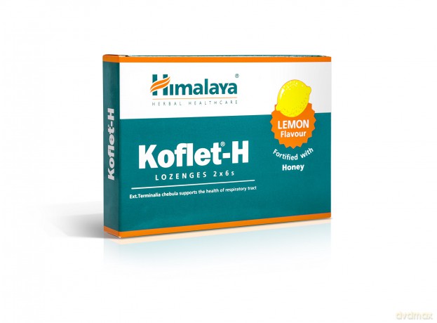 Himalaya Koflet - H Pastylki do ssania cytrynowe - suplement diety 2x6szt