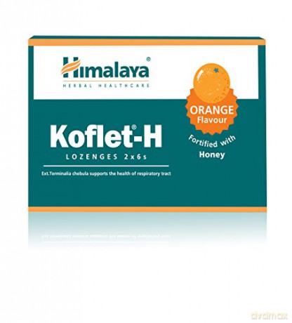 Himalaya Koflet - H Pastylki do ssania pomarańczowe - suplement diety 2x6szt