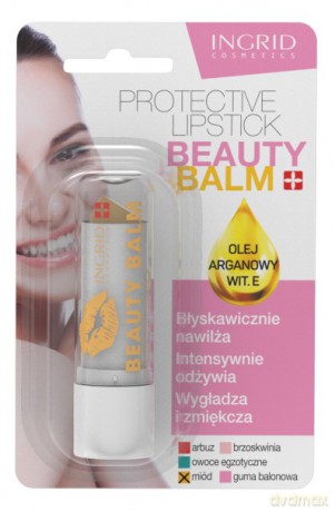 Ingrid Beauty Balm Pomadka ochronna do ust Miód 3.6g
