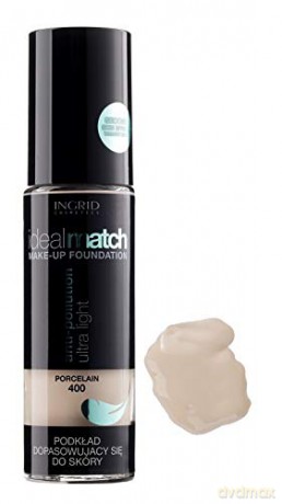 Ingrid Ideal Match Podkład dopasowujący się do skóry nr 400 Porcelain 30 ml