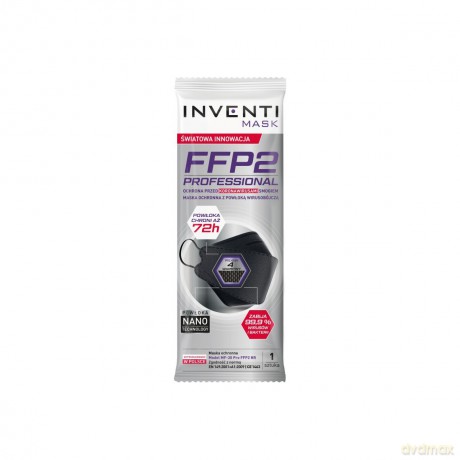 Inventi Mask Maska ochronna z powłoką wirusobójczą FFP2 Professional 72h 1szt