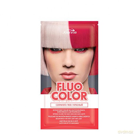 Joanna Fluo Color Szampon koloryzujący w saszetce Czerwień 35g