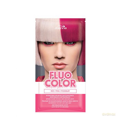 Joanna Fluo Color Szampon koloryzujący w saszetce Róż 35g