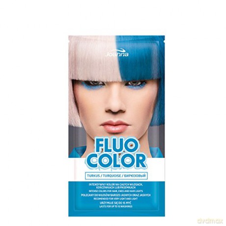 Joanna Fluo Color Szampon koloryzujący w saszetce Turkus 35g