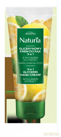 Joanna Naturia Glicerynowy Krem do rąk 3w1 z wyciągiem z cytryny 100g