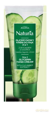 Joanna Naturia Glicerynowy Krem do rąk 3w1 z wyciągiem z ogórka 100g
