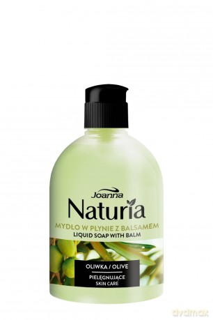 Joanna Naturia Mydło pielęgnujące z balsamem w płynie Oliwka 500 ml flip-top