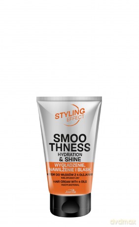 Joanna Styling Effect Krem do włosów z 4 olejkami Wygładzenie-Nawilżenie-Blask 125g
