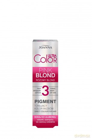 Joanna Ultra Color Pigment tonujący kolor włosów - Pink Blond (różowy blond) 100 ml
