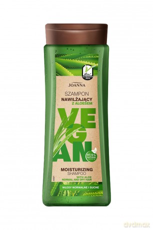Joanna Vegan Szampon do włosów nawilżający Aloes - włosy normalne i suche 300 ml