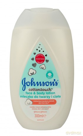 Johnson`s Baby Cotton Touch Mleczko do twarzy i ciała dla dzieci 300 ml