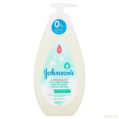 Johnson`s Baby Cotton Touch Płyn do kąpieli i mycia ciała 2w1 dla dzieci 500 ml