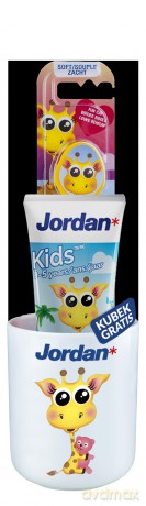 Jordan Junior Zestaw (Pasta do zębów dla dzieci 0-5 lat 50 ml+szczoteczka+kubek) mix
