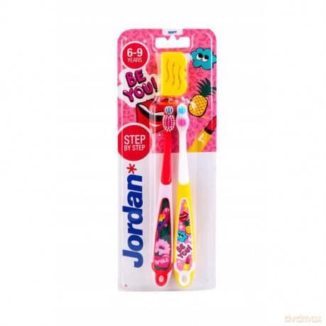 Jordan Szczoteczka do zębów dla dzieci DUO Step by Step 6-9 soft - mix wzorów 1szt