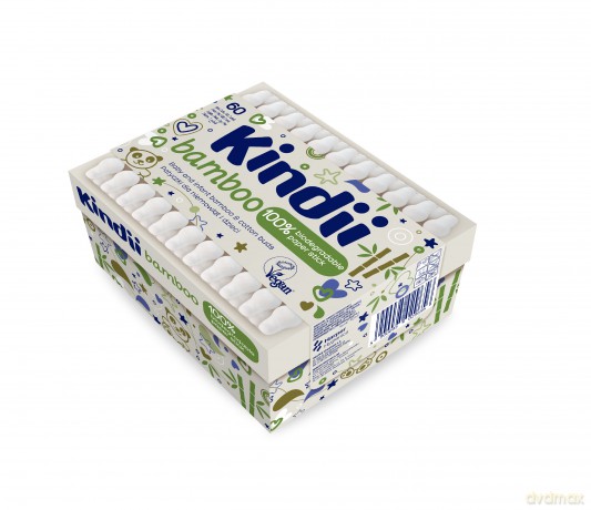 Kindii Bamboo Bambusowe Patyczki dla dzieci i niemowląt 1op.-60 szt