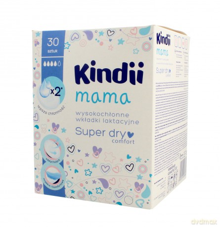 Kindii Mama Wkładki laktacyjne wysokochłonne Super Dry Comfort 1op.-30 szt