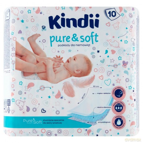 Kindii Pure & Soft Podkłady jednorazowe dla niemowląt 1op.-10 szt