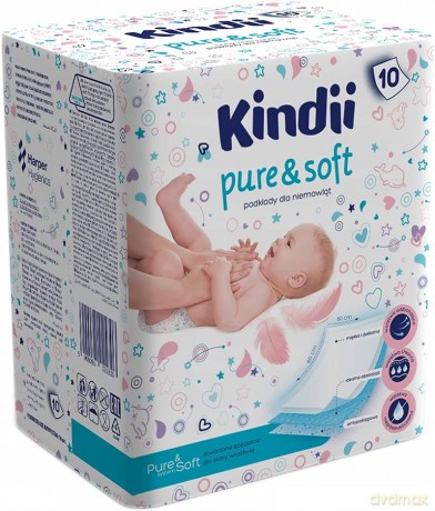 Kindii Pure & Soft Podkłady jednorazowe dla niemowląt 1op.-10 szt