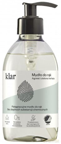 KLAR Pielęgnacyjne Mydło do rąk w płynie - Agrest i Zielona Herbata 300 ml