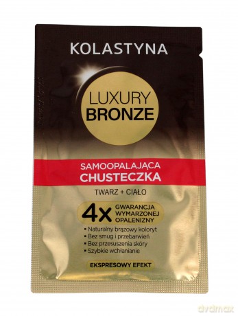Kolastyna Luxury Bronze Chusteczka samoopalająca do twarzy i ciała 6g