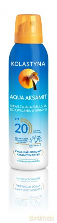 Kolastyna Opalanie Emulsja do opalania nawilżająca Aqua Aksamit SPF20 spray 150 ml
