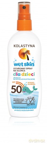 Kolastyna Opalanie Ochronny Spray na słońce Wet Skin dla dzieci SP50 150 ml